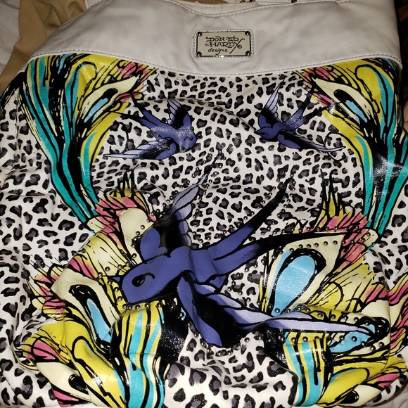 Large white ed hardy tote - Picture 2 of 4